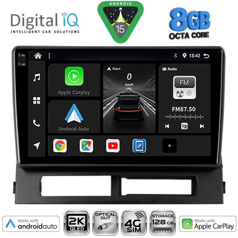 DIGITAL IQ BXK 20728DASH_CPAA (9inc) MULTIMEDIA TABLET for TOYOTA PRIUS mod. 2003-2009 (Supports Original Clima-HYBRID)