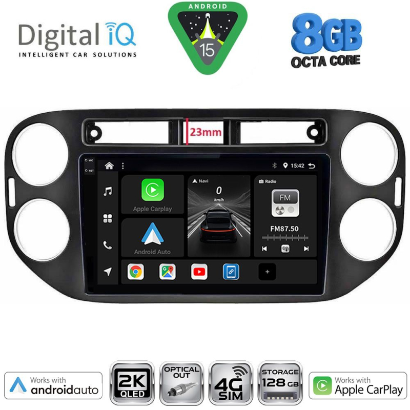 DIGITAL IQ BXK 20760BL_CPAA (9inc) MULTIMEDIA TABLET for VW TIGUAN mod. 2011-2016 (BLACK)
