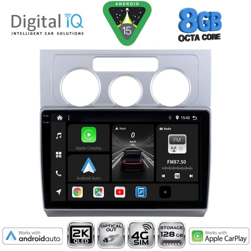 DIGITAL IQ BXK 20767_CPAA A/C (10inc) MULTIMEDIA TABLET for VW TOURAN mod. 2003-2010