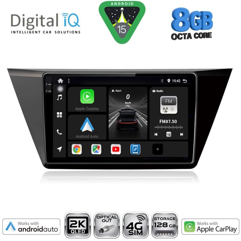 DIGITAL IQ BXK 20769_CPAA (10inc) MULTIMEDIA TABLET for VW TOURAN mod. 2016>