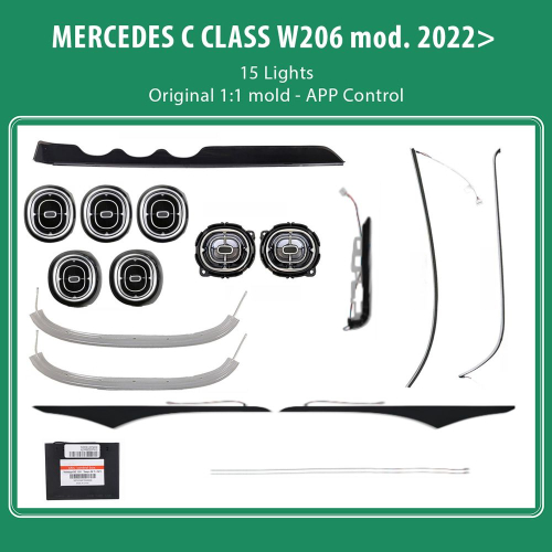 DIQ AMBIENT 8176 CQ BENZ C (W206) (Digital iQ Ambient Light for Mercedes C (W206) mod.2022&gt; , 15 Lights)