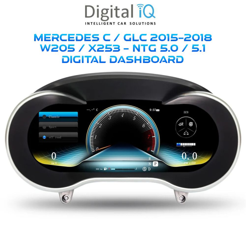 DIGITAL IQ DGU 986_IC (12.3in) MERCEDES C W205 / GLC X253 mod. 2015-2018 DIGITAL DASHBOARD DIGITAL IQ DGU 986_IC (12.3in) MERCEDES C W205 / GLC X253 mod. 2015-2018 DIGITAL DASHBOARD
