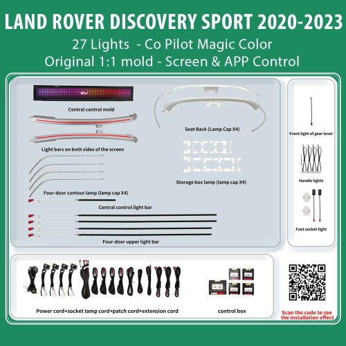 DiQ AMBIENT LAND ROVER DISCOVERY SPORT TRIM mod. 2020&gt; , 27 Lights