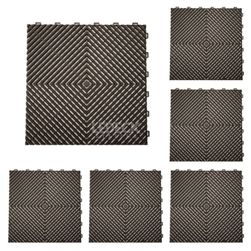 DIGITAL IQ PLASTIC FLOOR TILES 6TEM (GREY)