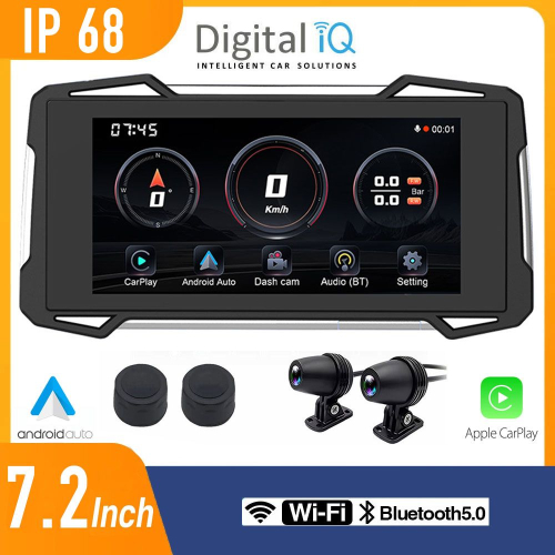 DIGITAL IQ PNA 7200_CPA (7.25inc) MOTORCYCLE NAVIGATOR (with TPMS - 2 CAMERAS)