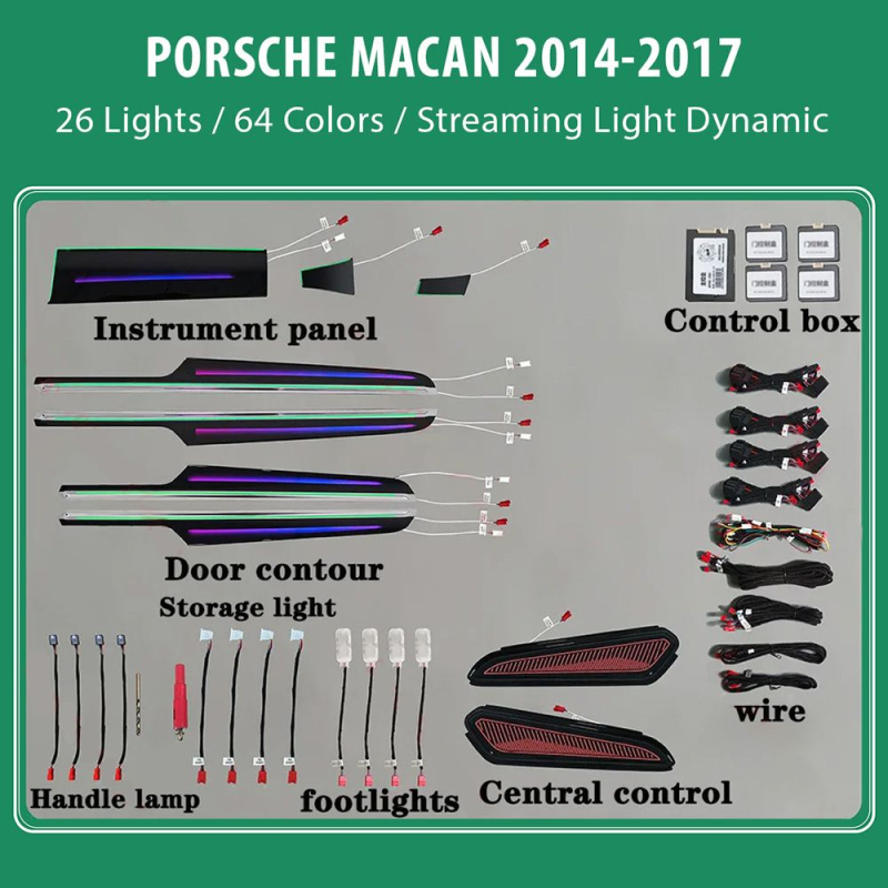 DIQ AMBIENT PORSCHE MACAN mod.2014-2017 (Digital iQ Ambient Light for Porsche Macan mod.2014-2017, 26 Lights) DIQ AMBIENT PORSCHE MACAN mod.2014-2017 (Digital iQ Ambient Light for Porsche Macan mod.2014-2017, 26 Lights)