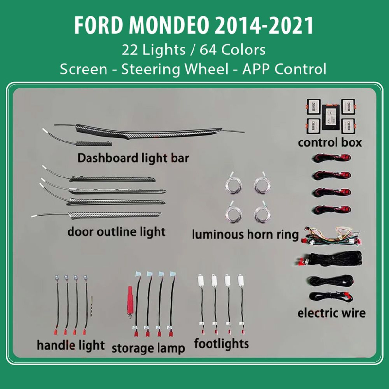 DIQ AMBIENT FORD MONDEO mod.2014-2021 (Digital iQ Ambient Light Ford Mondeo mod.2014-2021, 22 Lights) DIQ AMBIENT FORD MONDEO mod.2014-2021 (Digital iQ Ambient Light Ford Mondeo mod.2014-2021, 22 Lights)