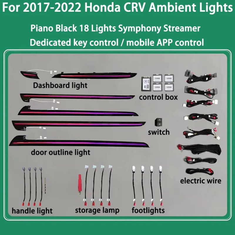 DIQ AMBIENT HONDA CRV mod.2017-2022 (Digital iQ Ambient Light Honda CRV mod. 2017-2022, 18 Lights) DIQ AMBIENT HONDA CRV mod.2017-2022 (Digital iQ Ambient Light Honda CRV mod. 2017-2022, 18 Lights)