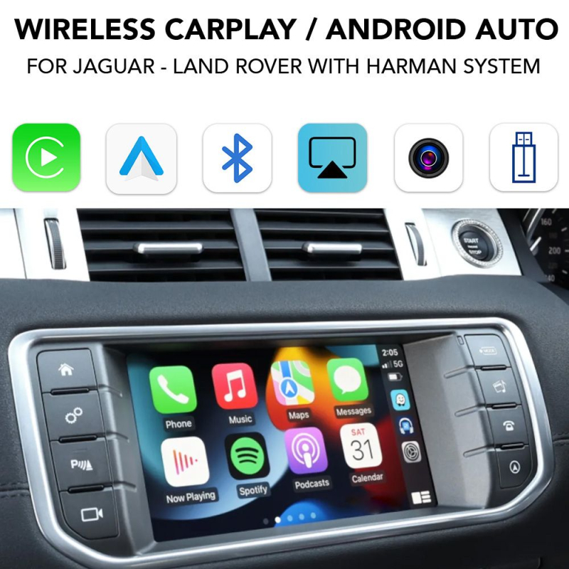 DIGITAL IQ LR 238 CPAA (CARPLAY / ANDROID AUTO BOX for JAGUAR - LAND ROVER mod.2016-2019 with HARMAN 8" System)