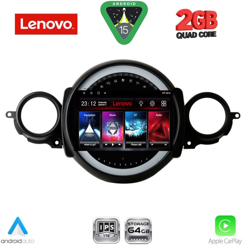 LENOVO LVD 2064_CPA (9inc) MULTIMEDIA TABLET for MINI COOPER (R56-R57) mod. 2006-2014 - CLUBMAN (R55) mod. 2007-2014