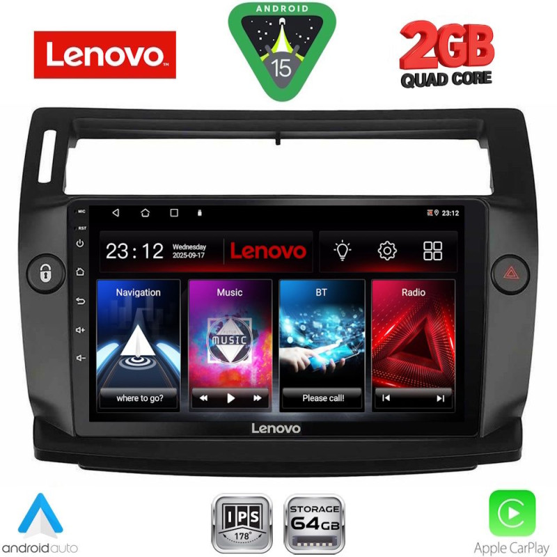 LENOVO LVD 2084BL_CPA (9inc) MULTIMEDIA TABLET for CITROEN C4 mod. 2004-2011 (BLACK)