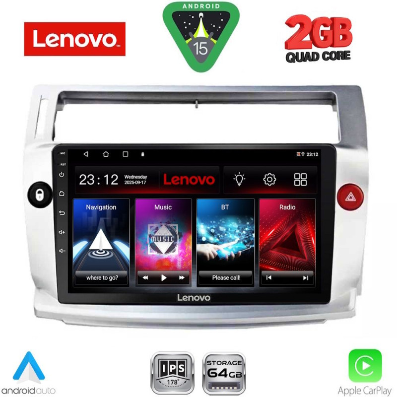 LENOVO LVD 2084SL_CPA (9inc) MULTIMEDIA TABLET for CITROEN C4 mod. 2004-2011 (SILVER)