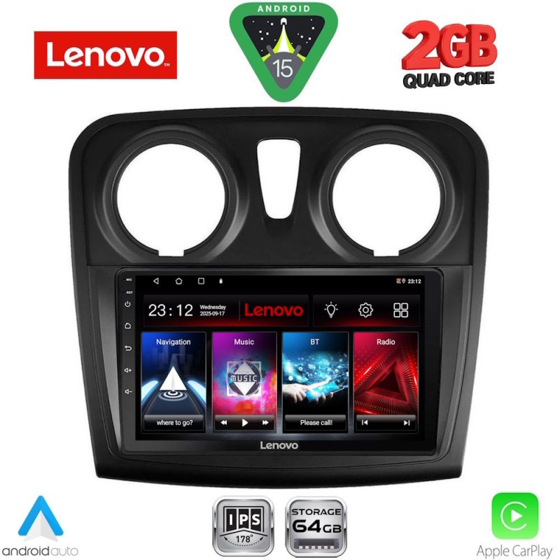 LENOVO LVD 2108_CPA (9inc) MULTIMEDIA TABLET for DACIA LOGAN – SANDERO mod. 2012-2019