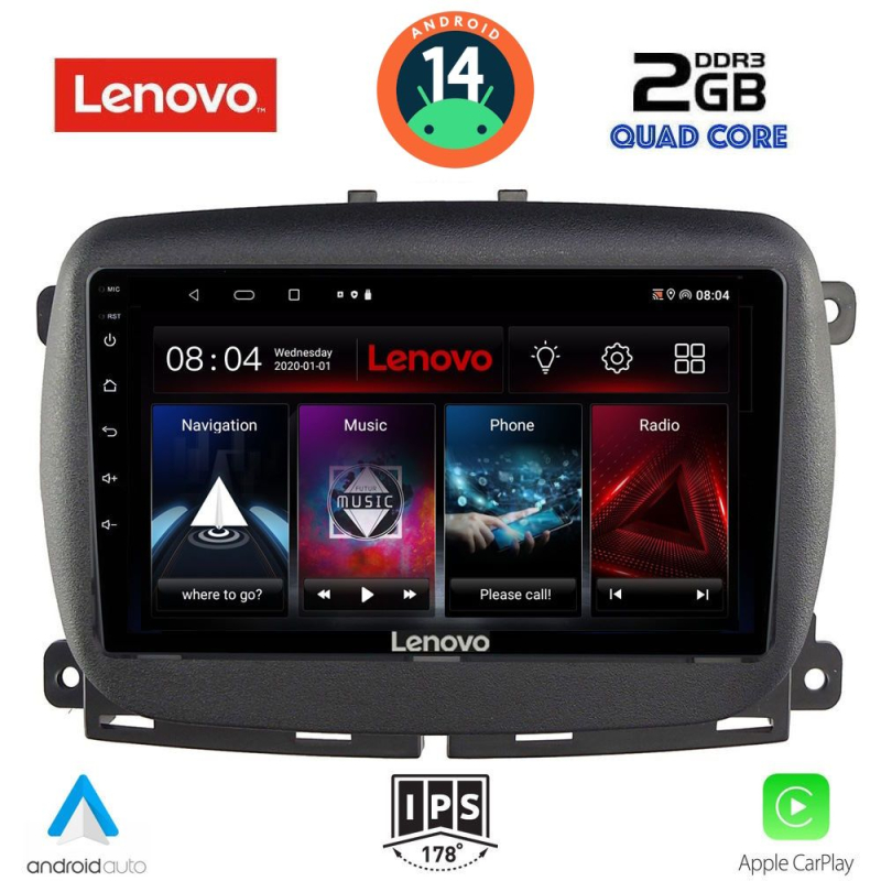 LENOVO LVD 2131_CPA (9inc) MULTIMEDIA TABLET for FIAT 500 mod. 2016> LENOVO LVD 2131_CPA (9inc) MULTIMEDIA TABLET for FIAT 500 mod. 2016>