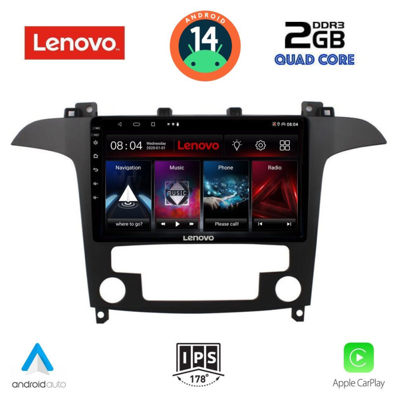 LENOVO LVD 2175_CPA CLIMA (9inc) MULTIMEDIA TABLET for FORD SMAX mod. 2006-2014 LENOVO LVD 2175_CPA CLIMA (9inc) MULTIMEDIA TABLET for FORD SMAX mod. 2006-2014