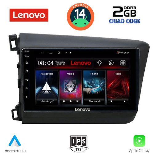 LENOVO LVD 21904D_CPA (9inc) MULTIMEDIA TABLET for HONDA CIVIC  4Doors mod. 2012-2016