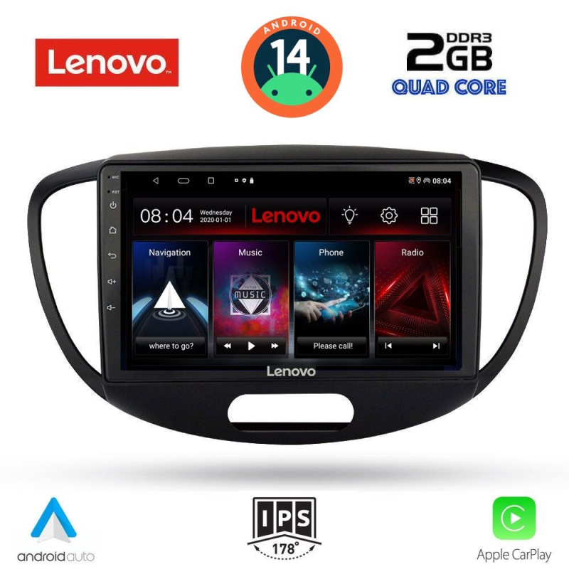 LENOVO LVD 2223_CPA (9inc) MULTIMEDIA TABLET for HYUNDAI i10 mod. 2008-2013 LENOVO LVD 2223_CPA (9inc) MULTIMEDIA TABLET for HYUNDAI i10 mod. 2008-2013