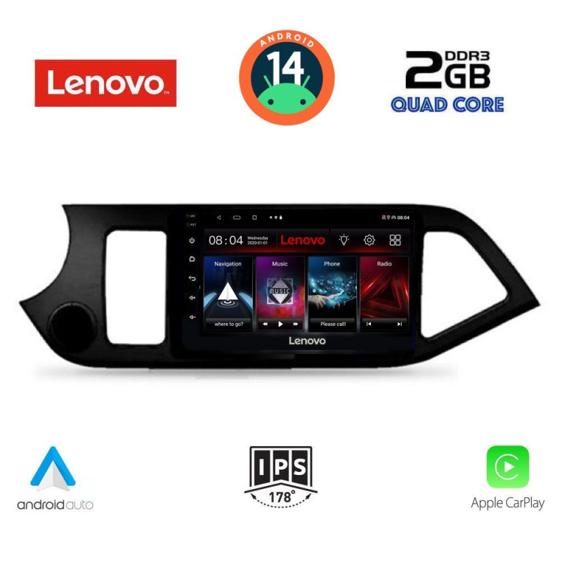 LENOVO LVD 2308_CPA (9inc) MULTIMEDIA TABLET for KIA PICANTO mod. 2011-2017 LENOVO LVD 2308_CPA (9inc) MULTIMEDIA TABLET for KIA PICANTO mod. 2011-2017