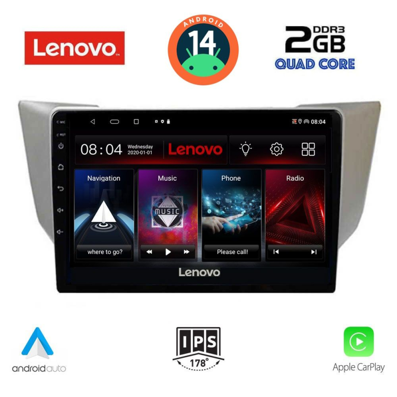 LENOVO LVD 2345_CPA (9inc) MULTIMEDIA TABLET for LEXUS RX 300 – 400 mod. 2003-2008 LENOVO LVD 2345_CPA (9inc) MULTIMEDIA TABLET for LEXUS RX 300 – 400 mod. 2003-2008