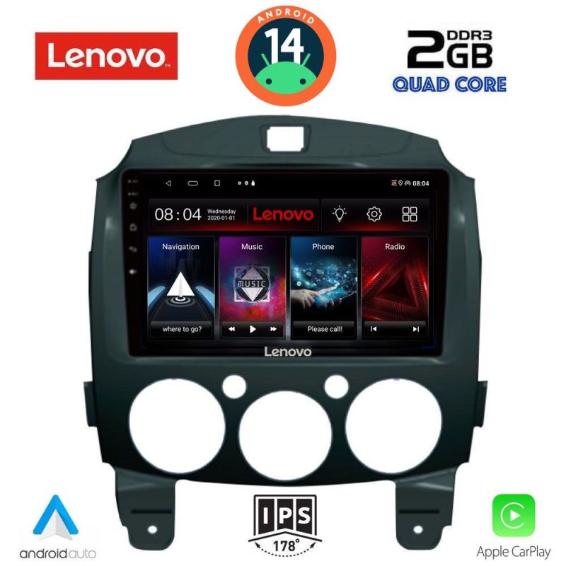 LENOVO LVD 2361_CPA (9inc) MULTIMEDIA TABLET for MAZDA 2 mod. 2007-2014 LENOVO LVD 2361_CPA (9inc) MULTIMEDIA TABLET for MAZDA 2 mod. 2007-2014