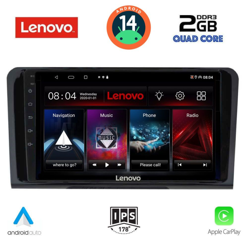 LENOVO LVD 2414_CPA (9inc) MULTIMEDIA TABLET for MERCEDES ML (W164) – GL (X164) mod. 2005-2011 LENOVO LVD 2414_CPA (9inc) MULTIMEDIA TABLET for MERCEDES ML (W164) – GL (X164) mod. 2005-2011