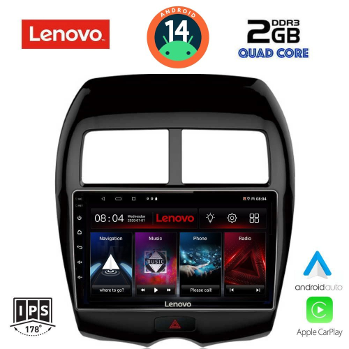 LENOVO LVD 2430_CPA (10inc) MULTIMEDIA TABLET for MITSUBISHI ASX mod. 2009&gt; - PEUGEOT 4008 mod. 2012-2018