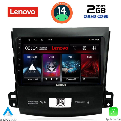 LENOVO LVD 2442_CPA (9inc) MULTIMEDIA TABLET for CITROEN C-CROSSER | MITSUBISHI OUTLANDER | PEUGEOT 4007  mod. 2006-2012
