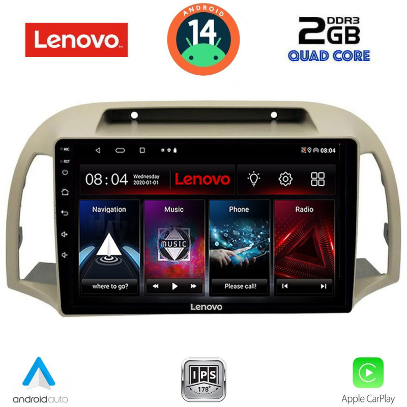 LENOVO LVD 2457BG_CPA (9inc) MULTIMEDIA TABLET for NISSAN MICRA K12 mod. 2002-2010 (BEIGE) LENOVO LVD 2457BG_CPA (9inc) MULTIMEDIA TABLET for NISSAN MICRA K12 mod. 2002-2010 (BEIGE)