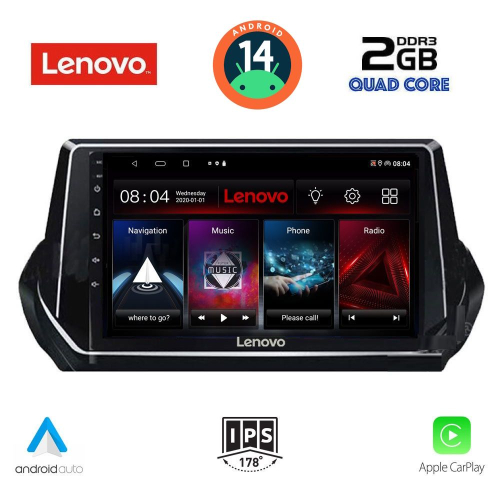 LENOVO LVD 2509_CPA (9inc) MULTIMEDIA TABLET for PEUGEOT 208 - 2008 mod. 2021&gt;