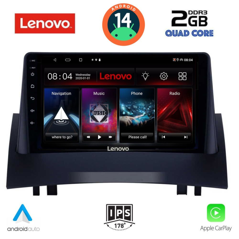 LENOVO LVD 2555_CPA (9inc) MULTIMEDIA TABLET for RENAULT MEGANE 2 mod. 2002-2008