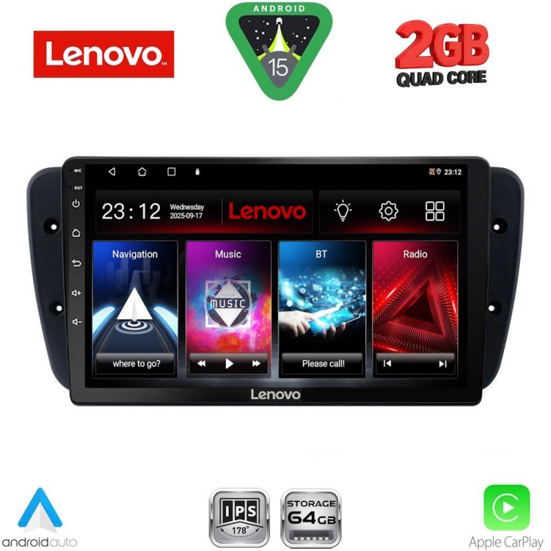 LENOVO LVD 2571_CPA (9inc) MULTIMEDIA TABLET for SEAT IBIZA mod. 2008-2015
