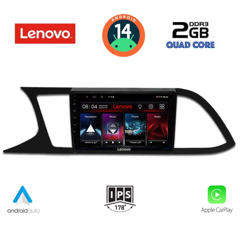 LENOVO LVD 2575_CPA (9inc) MULTIMEDIA TABLET for SEAT LEON mod. 2012-2021 LENOVO LVD 2575_CPA (9inc) MULTIMEDIA TABLET for SEAT LEON mod. 2012-2021