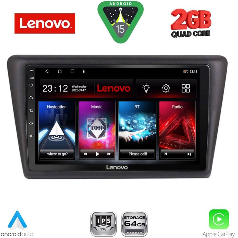 LENOVO LVD 2600_CPA (9inc) MULTIMEDIA TABLET for SKODA RAPID SPACEBACK mod. 2014-2019