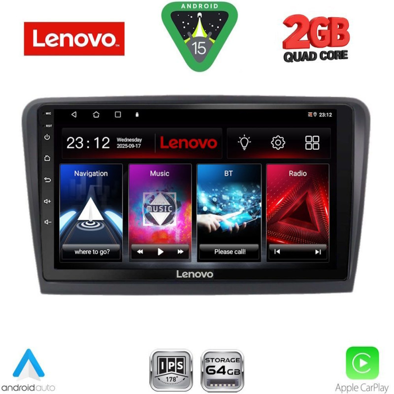 LENOVO LVD 2601_CPA (9inc) MULTIMEDIA TABLET for SKODA RAPID mod. 2012-2023