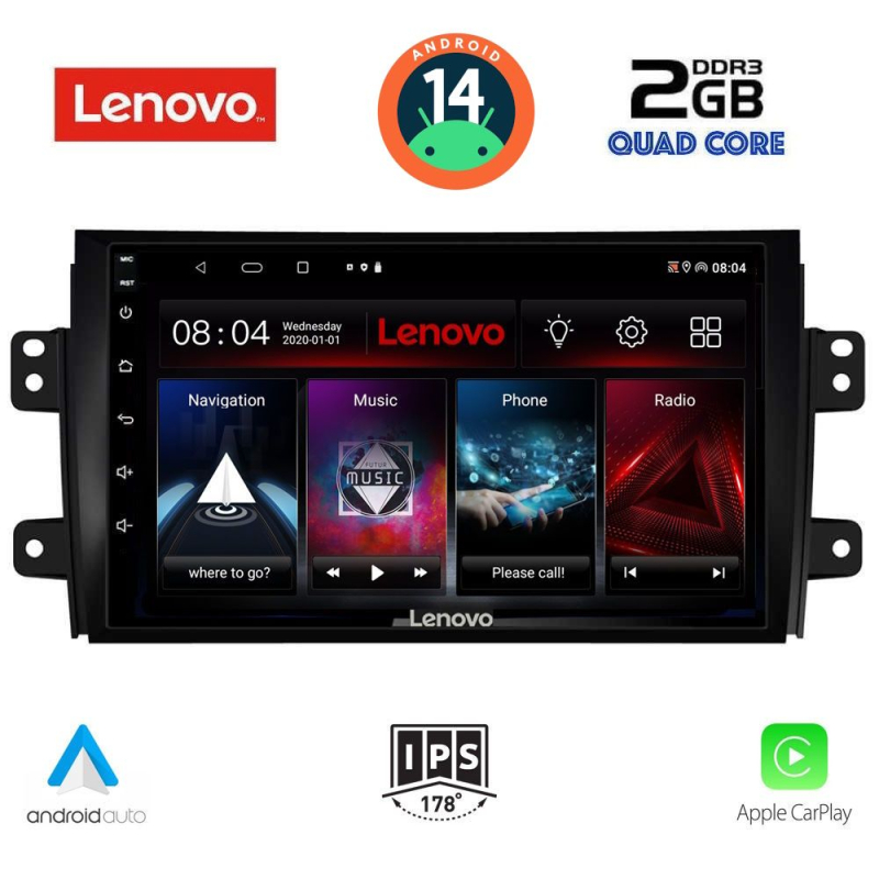 LENOVO LVD 2688_CPA (9inc) MULTIMEDIA TABLET for FIAT SEDICI – SUZUKI SX4 mod. 2005-2013 LENOVO LVD 2688_CPA (9inc) MULTIMEDIA TABLET for FIAT SEDICI – SUZUKI SX4 mod. 2005-2013
