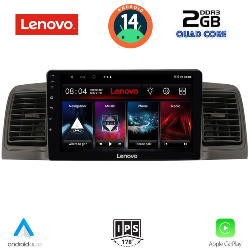 LENOVO LVD 2712_CPA (9inc) MULTIMEDIA TABLET for TOYOTA COROLLA mod. 2001-2006 LENOVO LVD 2712_CPA (9inc) MULTIMEDIA TABLET for TOYOTA COROLLA mod. 2001-2006