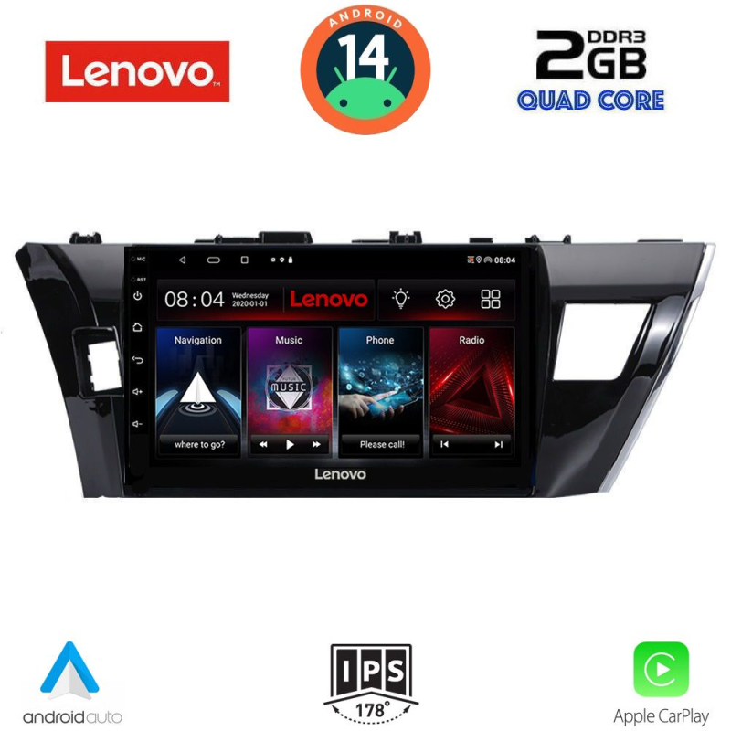 LENOVO LVD 2714_CPA (10inc) MULTIMEDIA TABLET for TOYOTA COROLLA mod. 2013-2016 LENOVO LVD 2714_CPA (10inc) MULTIMEDIA TABLET for TOYOTA COROLLA mod. 2013-2016