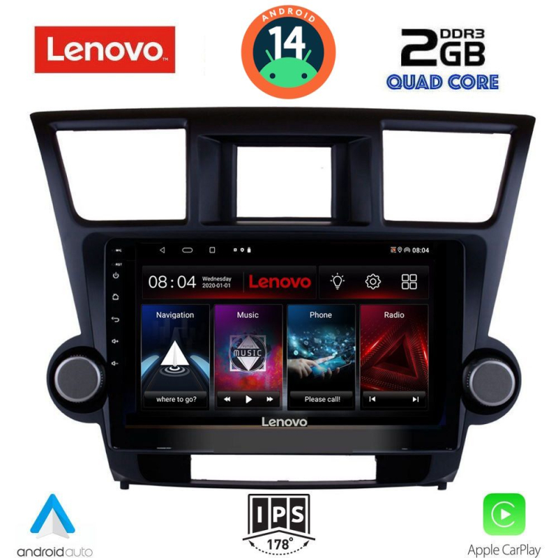 LENOVO LVD 2719_CPA (10inc) MULTIMEDIA TABLET for TOYOTA HIGHLANDER mod. 2008-2015 LENOVO LVD 2719_CPA (10inc) MULTIMEDIA TABLET for TOYOTA HIGHLANDER mod. 2008-2015