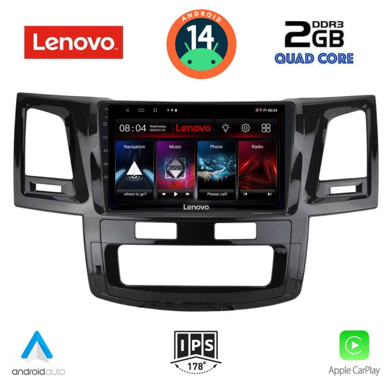 LENOVO LVD 2720_CPA (9inc) MULTIMEDIA TABLET for TOYOTA HILUX mod. 2005-2016 LENOVO LVD 2720_CPA (9inc) MULTIMEDIA TABLET for TOYOTA HILUX mod. 2005-2016