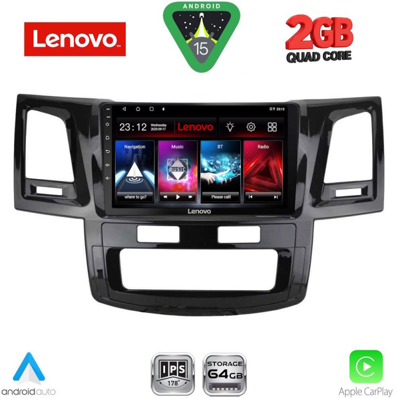 LENOVO LVD 2720_CPA (9inc) MULTIMEDIA TABLET for TOYOTA HILUX mod. 2005-2016
