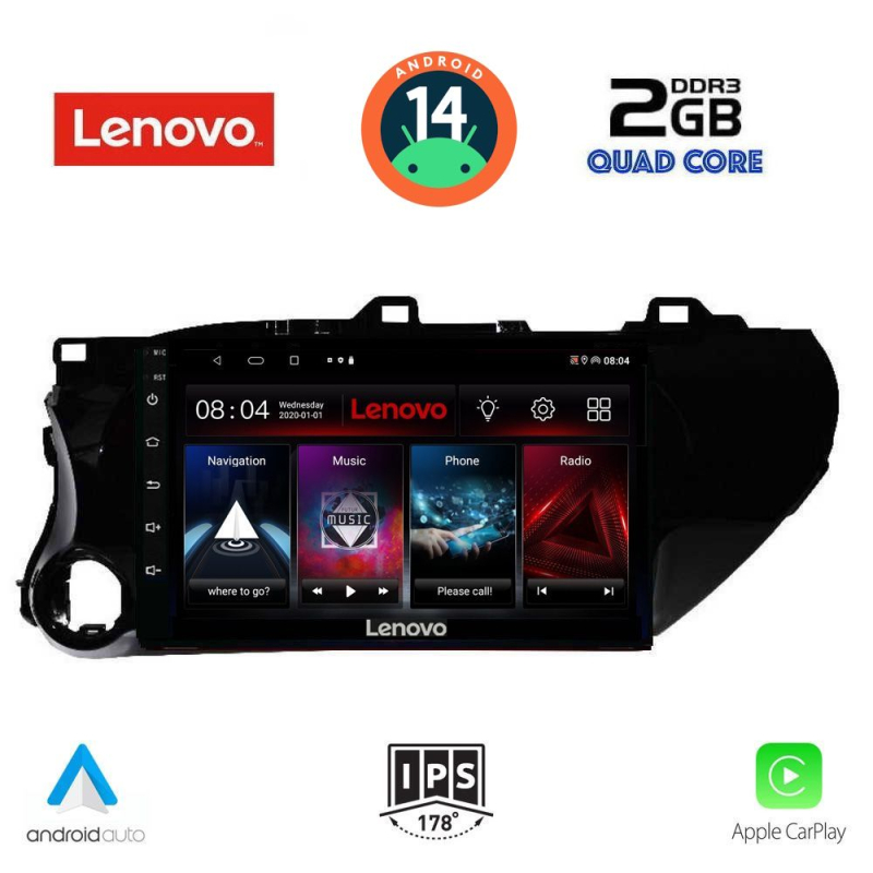 LENOVO LVD 2721_CPA (10inc) MULTIMEDIA TABLET for TOYOTA HILUX mod. 2017> LENOVO LVD 2721_CPA (10inc) MULTIMEDIA TABLET for TOYOTA HILUX mod. 2017>