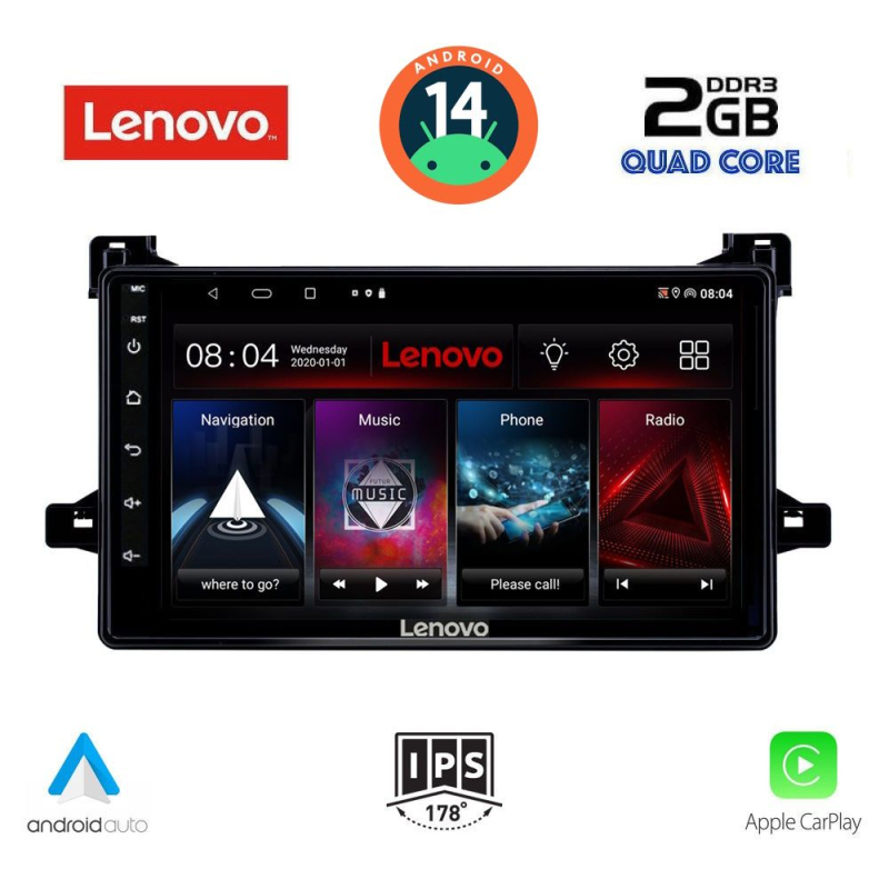 LENOVO LVD 2727_CPA (9inc) MULTIMEDIA TABLET for TOYOTA PRIUS mod. 2016-2020 LENOVO LVD 2727_CPA (9inc) MULTIMEDIA TABLET for TOYOTA PRIUS mod. 2016-2020