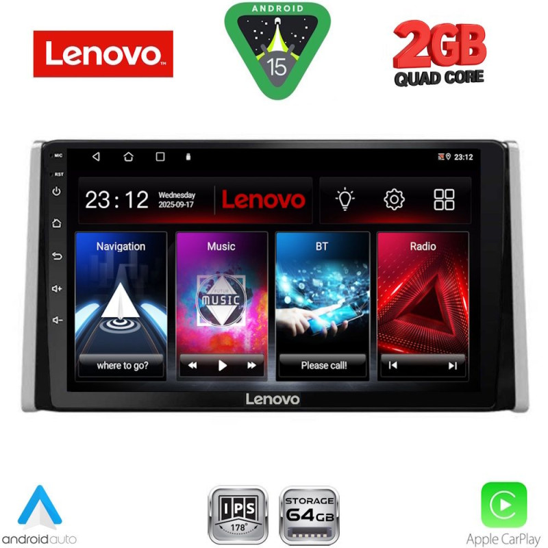 LENOVO LVD 2734_CPA (10inc) MULTIMEDIA TABLET for TOYOTA RAV 4 mod. 2019-2025