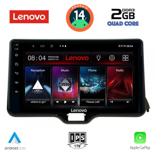 LENOVO LVD 2738_CPA (10inc) MULTIMEDIA TABLET for TOYOTA YARIS mod. 2020&gt; - MAZDA 2 mod. 2023&gt;