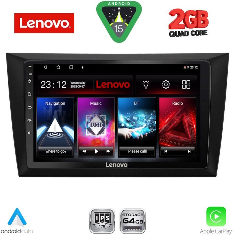 LENOVO LVD 2746_CPA (9inc) MULTIMEDIA TABLET for GOLF 6 mod. 2009-2012