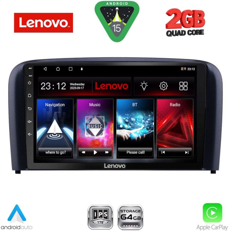 LENOVO LVD 2786_CPA (9inc) MULTIMEDIA TABLET for VOLVO S80 mod. 1999-2006