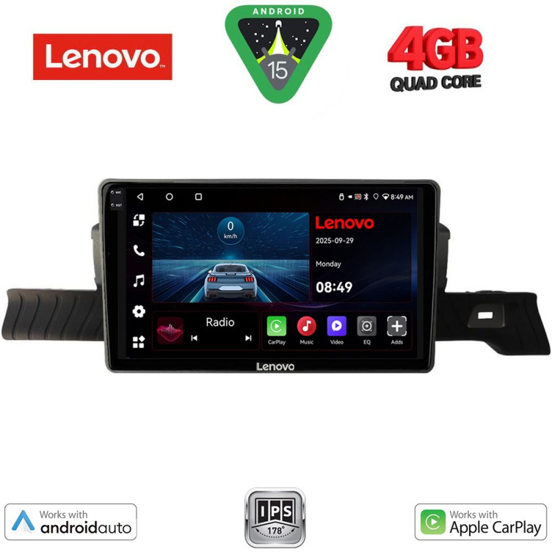 LENOVO LVE 8094_CPAA (9inc) MULTIMEDIA TABLET for CITROEN C3 mod. 2024-2026