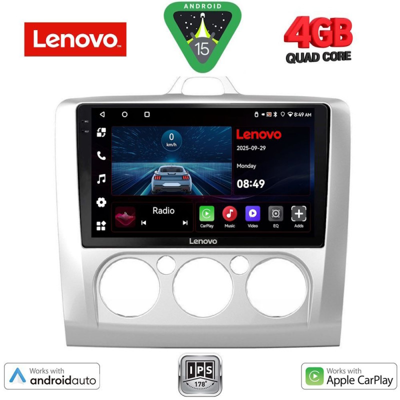 LENOVO LVE 8156SL_CPAA A/C (9inc) MULTIMEDIA TABLET for FORD FOCUS mod. 2005-2012 (SILVER)