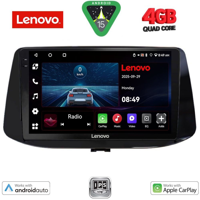 LENOVO LVE 8233_CPAA (9inc) MULTIMEDIA TABLET for HYUNDAI i30 mod. 2018-2025