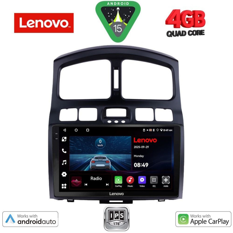 LENOVO LVE 8236_CPAA (9inc) MULTIMEDIA TABLET for HYUNDAI SANTA FE mod. 2003-2006